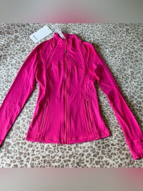 lululemon athletica Hot Pink Full-Zip Bomber Jacket
